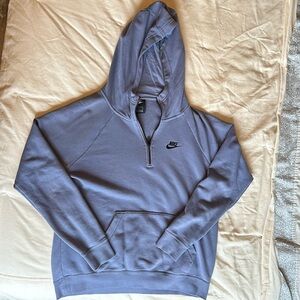 Size medium dusty blue Nike hooded quarter zip